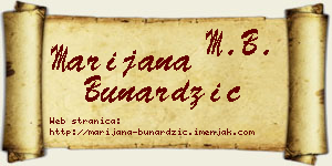 Marijana Bunardžić vizit kartica